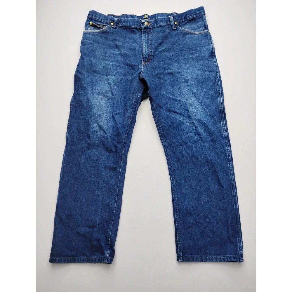 Wrangler Jeans Mens 40x32 Blue Regular Straight Leg Denim Pants 47MWZ (28.5 ins)